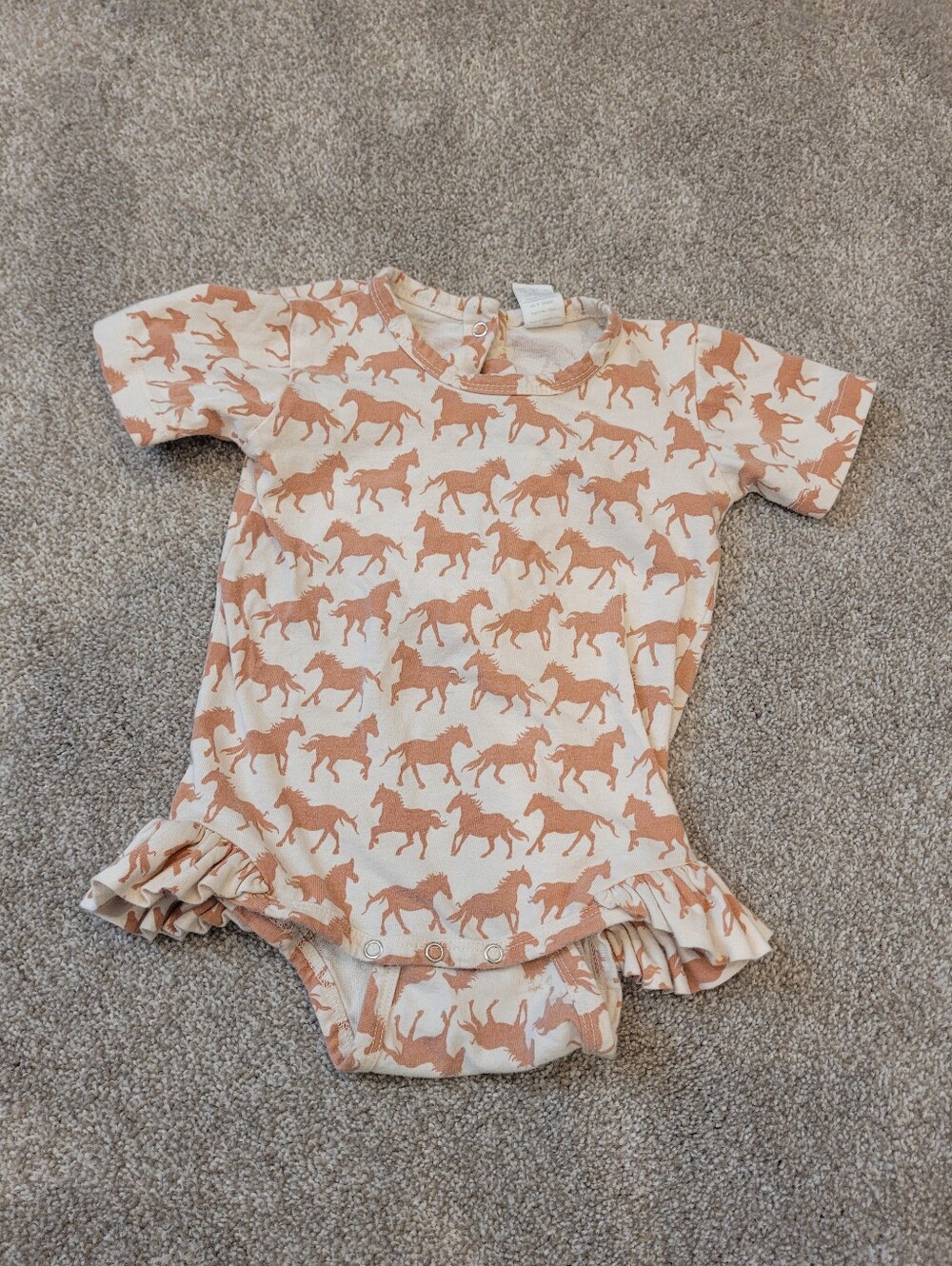 Kate Quinn Bamboo Horse Ruffle One Peice Size 6-12 Months
